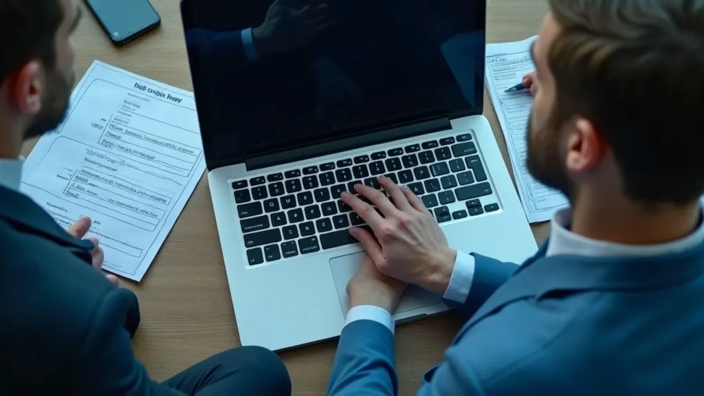 An IT security audit underway — reviewing systems against a checklist