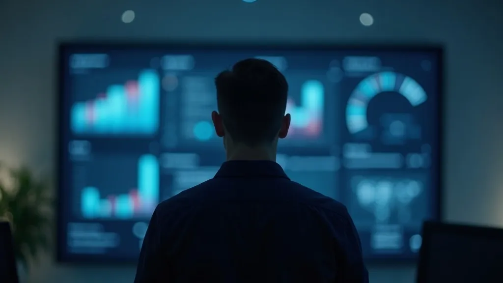 A person reviewing a management dashboard, representing board oversight of technology