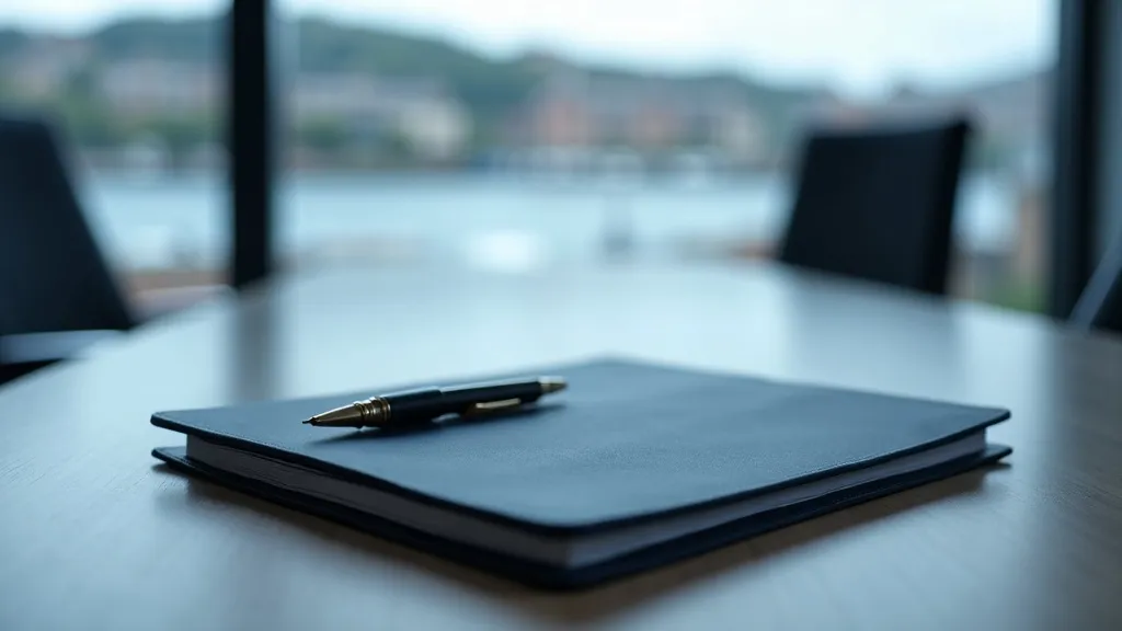 A supplier folder on a boardroom table, representing outsourced technology risk