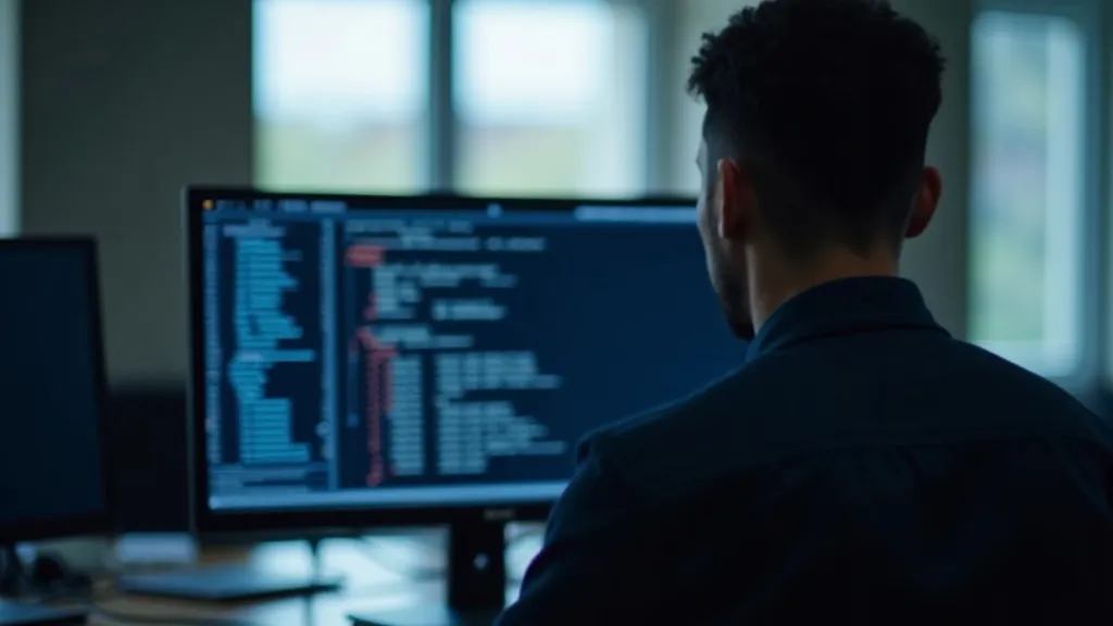 An auditor reviewing system logs
