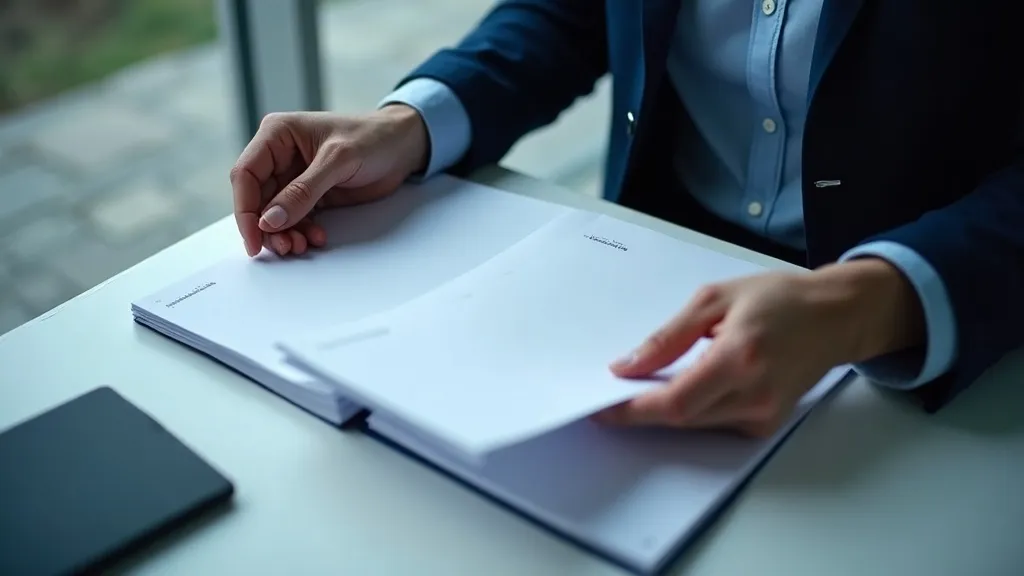 Comparing supplier due-diligence documents on a desk
