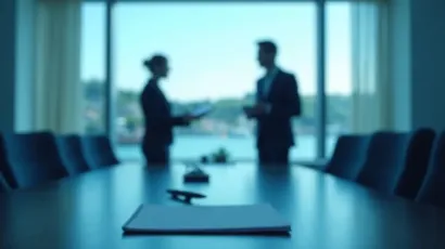 A person at a boardroom window overlooking an Isle of Man harbour, a client file in the foreground
