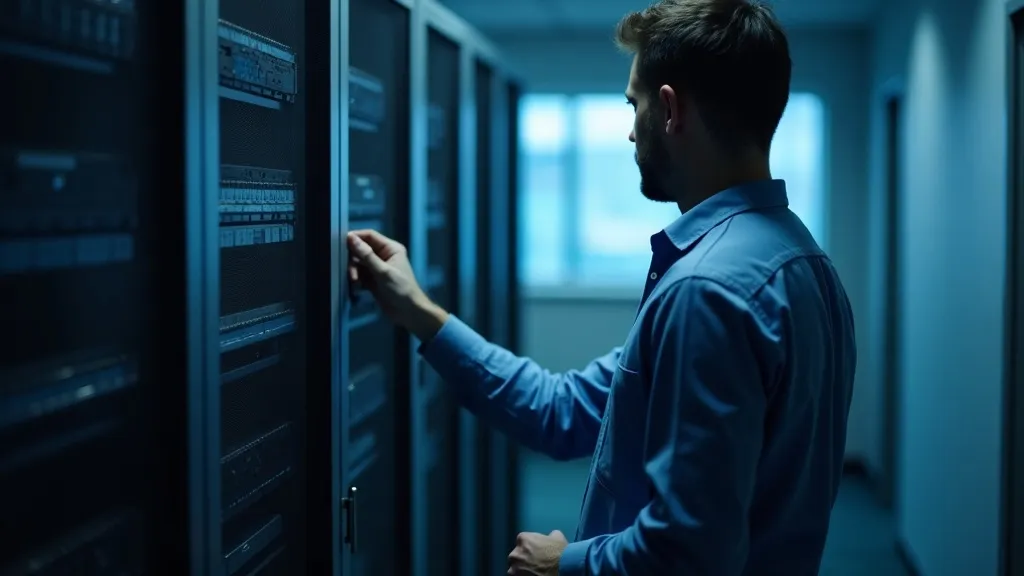 A technician maintaining managed IT infrastructure